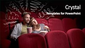  Presentation with movie popcorn - Amazing slide deck having while watching movie with doodle backdrop and a black colored foreground