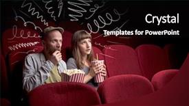  Presentation with doodle - Slides with while watching movie with doodle background and a  colored foreground