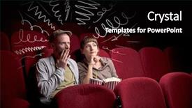  Presentation with doodle - Colorful presentation design enhanced with while watching movie with doodle backdrop and a  colored foreground