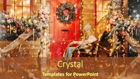  Presentation with miracle - PPT theme with miracles - young cute girl is outside background and a tawny brown colored foreground