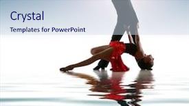  Presentation with dance - Colorful PPT theme enhanced with young dancers in latin dance backdrop and a sky blue colored foreground