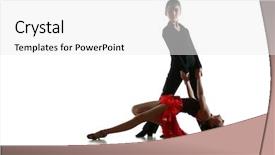  Presentation with dance - PPT theme consisting of young dancers in latin dance background and a white colored foreground