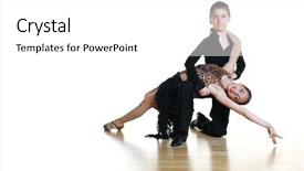  Presentation with dance - Audience pleasing presentation theme consisting of young dancers over white background backdrop and a white colored foreground