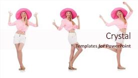  Presentation with panama canal - Cool new PPT theme with young dancing model in panama backdrop and a lemonade colored foreground