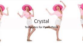  Presentation with dance beautiful couple dancing ballroom - Audience pleasing PPT theme consisting of young dancing model in panama backdrop and a lemonade colored foreground