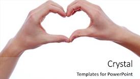  Presentation with hands heart - Presentation theme consisting of young dates hands making heart background and a white colored foreground