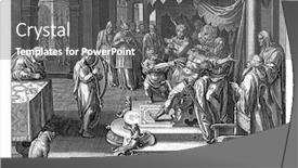  Presentation with king david - Presentation design with young-david-plays background and a gray colored foreground