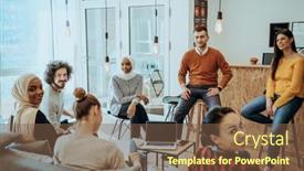  Presentation with new business ideas - Theme with young-designer-giving-some-new background and a tawny brown colored foreground