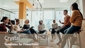  Presentation with new ideas - PPT layouts having young-designer-giving-some-new background and a coral colored foreground