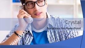  Presentation with project - Presentation theme featuring young-designer-working-on-new background and a  colored foreground