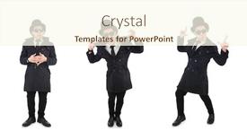  Presentation with detective - PPT theme featuring young-detective-in-black-coat background and a cream colored foreground