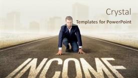  Presentation with kneeling - PPT layouts having young-determined-businessman-kneeling-before background and a  colored foreground