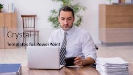  Presentation with employee - Slides having young-disabled-employee-suffering background and a lemonade colored foreground