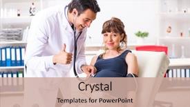  Presentation with concept high blood pressure used tablets - Beautiful PPT theme featuring checking pregnant woman's blood backdrop and a soft green colored foreground