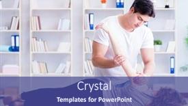  Presentation with chiropractor - Cool new slide deck with young-doctor-chiropractor-massaging-female backdrop and a ocean colored foreground