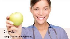  Presentation with nurse care - Slides featuring  background and a  colored foreground.