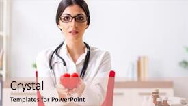  Presentation with heart - Colorful presentation enhanced with young doctor in heart care backdrop and a lemonade colored foreground