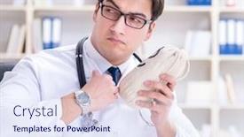  Presentation with medical concept - Beautiful presentation featuring young-doctor-in-medical-insurance backdrop and a sky blue colored foreground