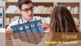  Presentation with computer tomography - Amazing slides having young-doctor-looking-at-computer backdrop and a tawny brown colored foreground