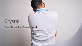  Presentation with self care - Audience pleasing slide deck consisting of young-doctor-man-with-blue backdrop and a lemonade colored foreground