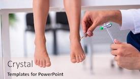  Presentation with pediatrician - PPT theme consisting of neurology - young doctor pediatrician with small background and a lemonade colored foreground