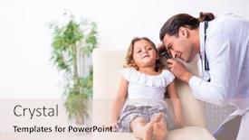  Presentation with pediatrician - Audience pleasing PPT layouts consisting of young-doctor-pediatrician backdrop and a lemonade colored foreground