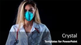  Presentation with mask - Audience pleasing PPT theme consisting of young-doctor-poses backdrop and a black colored foreground