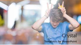  Presentation with medical protective wears - Slide deck featuring young doctor wearing medical uniform background and a  colored foreground