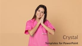  Presentation with blue pink - Theme enhanced with young-doctor-with-a-pink background and a coral colored foreground