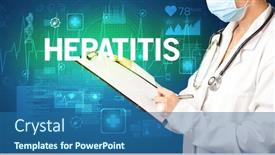  Presentation with hepatitis - Slide deck enhanced with young-doctor-writing-down-notes background and a ocean colored foreground