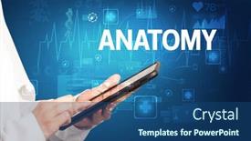  Presentation with writing notes - Beautiful presentation theme featuring young-doctor-writing-down-notes backdrop and a ocean colored foreground