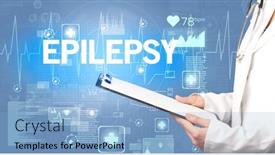  Presentation with writing notes - Audience pleasing presentation theme consisting of young-doctor-writing-down-notes backdrop and a light blue colored foreground