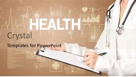  Presentation with writing notes - Slide set consisting of young-doctor-writing-down-notes background and a lemonade colored foreground