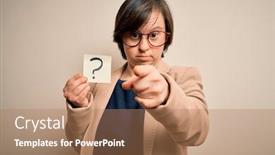  Presentation with down syndrome - Cool new PPT layouts with young-down-syndrome-business-woman backdrop and a coral colored foreground