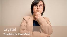  Presentation with down syndrome - Audience pleasing presentation consisting of young-down-syndrome-business-woman backdrop and a coral colored foreground