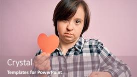  Presentation with down syndrome - Cool new presentation design with young-down-syndrome-romantic-woman backdrop and a coral colored foreground