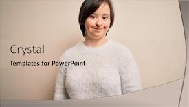  Presentation with down syndrome - Audience pleasing PPT layouts consisting of young-down-syndrome-woman-standing backdrop and a soft green colored foreground