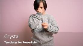  Presentation with down syndrome - PPT layouts enhanced with young-down-syndrome-woman-wearing background and a violet colored foreground