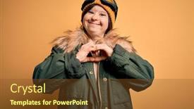  Presentation with down syndrome - Slides with young-down-syndrome-woman-wearing background and a tawny brown colored foreground