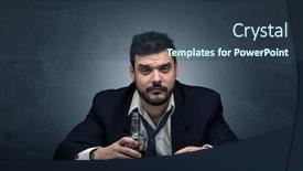  Presentation with doodles - Theme consisting of young-drunk-man background and a ocean colored foreground