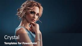  Presentation with elegant - Presentation theme consisting of young-elegant-blond-woman background and a  colored foreground