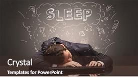  Presentation with elegant - Beautiful presentation design featuring young elegant businessman fell asleep backdrop and a tawny brown colored foreground