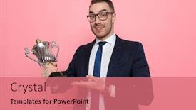  Presentation with elegant - Cool new theme with young-elegant-businessman-in-suit backdrop and a coral colored foreground