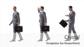  Presentation with elegant green white romantic - Beautiful slides featuring young elegant businessman isolated backdrop and a white colored foreground