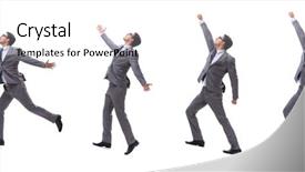  Presentation with motion - Beautiful slide set featuring young elegant businessman isolated backdrop and a cream colored foreground