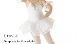  Presentation with elementary - PPT layouts having young-elementary-ballerina-poised background and a white colored foreground