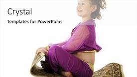  Presentation with elementary - Beautiful presentation design featuring young elementary genie delightedly flying backdrop and a white colored foreground