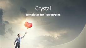  Presentation with open book spiral - Slide deck enhanced with young emotional businessman with opened background and a dark gray colored foreground