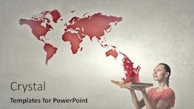  Presentation with red - Amazing presentation design having young-emotional-woman-in-red backdrop and a  colored foreground