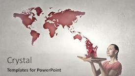  Presentation with red - PPT layouts with young-emotional-woman-in-red background and a  colored foreground